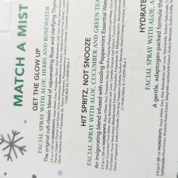 Mario Badescu Mini Mist Facial Spray Kit with Green White Woven Cosmetic Bag NEW - Picture 4 of 14